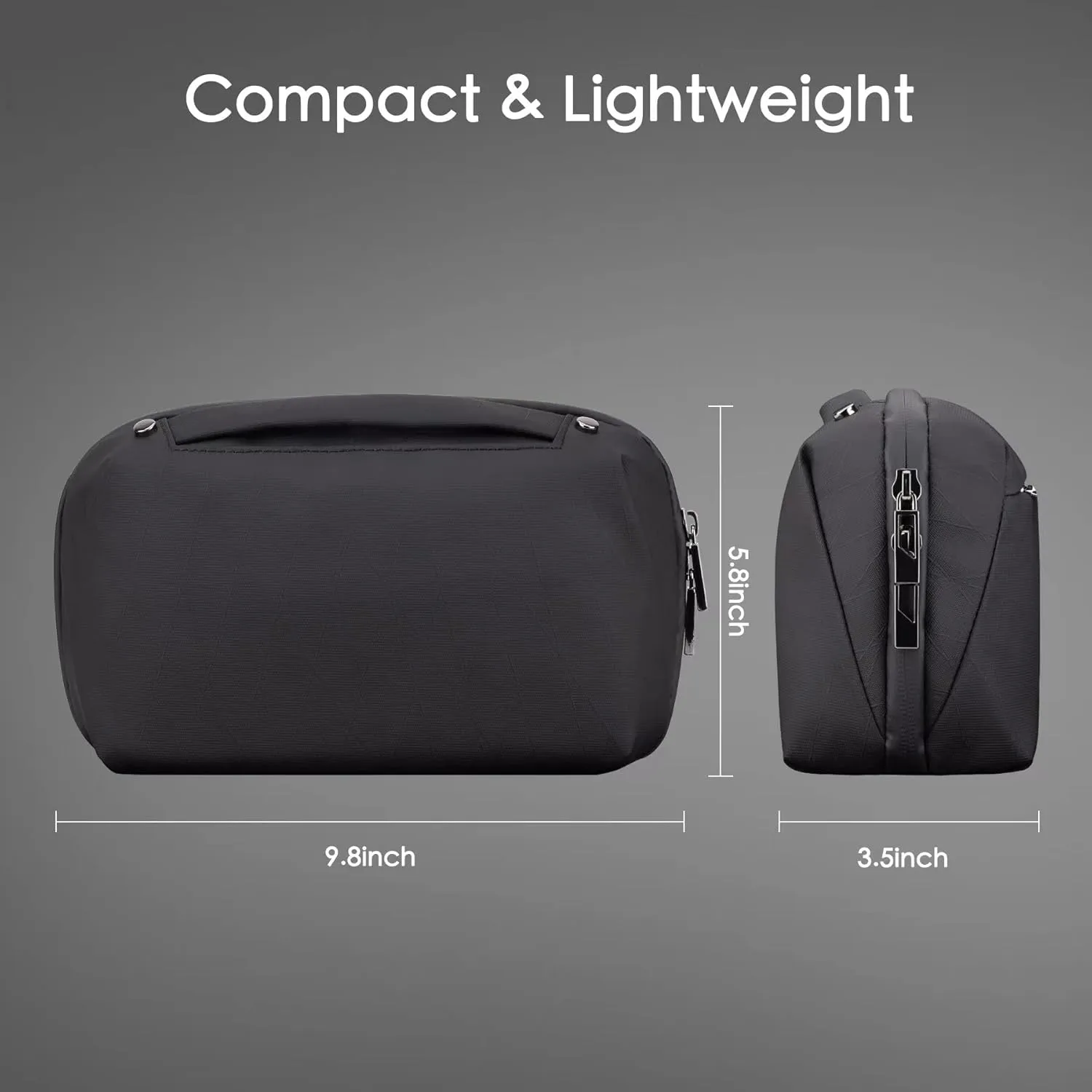 DDgro Cable Organizer Travel Pouch, Accessories Carrying Case Bag for Electronics, MacBook Charger & Cords, Hard Drive (Black)