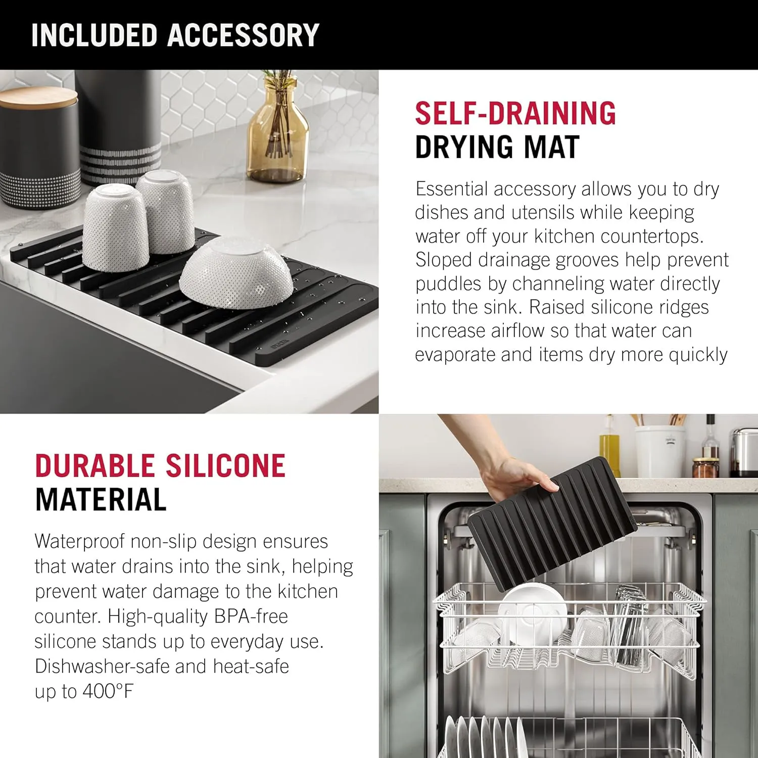DELTA FAUCET Rivet 27-Inch Workstation Kitchen Sink Undermount 16 Gauge Stainless Steel Single Bowl with WorkFlow Ledge and Chef’s Kit of 6 Accessories, 95B931-27S-SS