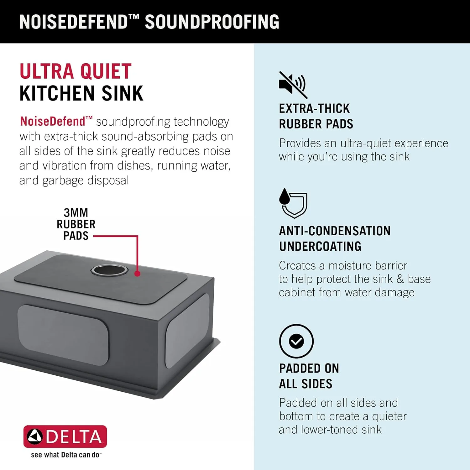 DELTA FAUCET Rivet 27-Inch Workstation Kitchen Sink Undermount 16 Gauge Stainless Steel Single Bowl with WorkFlow Ledge and Chef’s Kit of 6 Accessories, 95B931-27S-SS