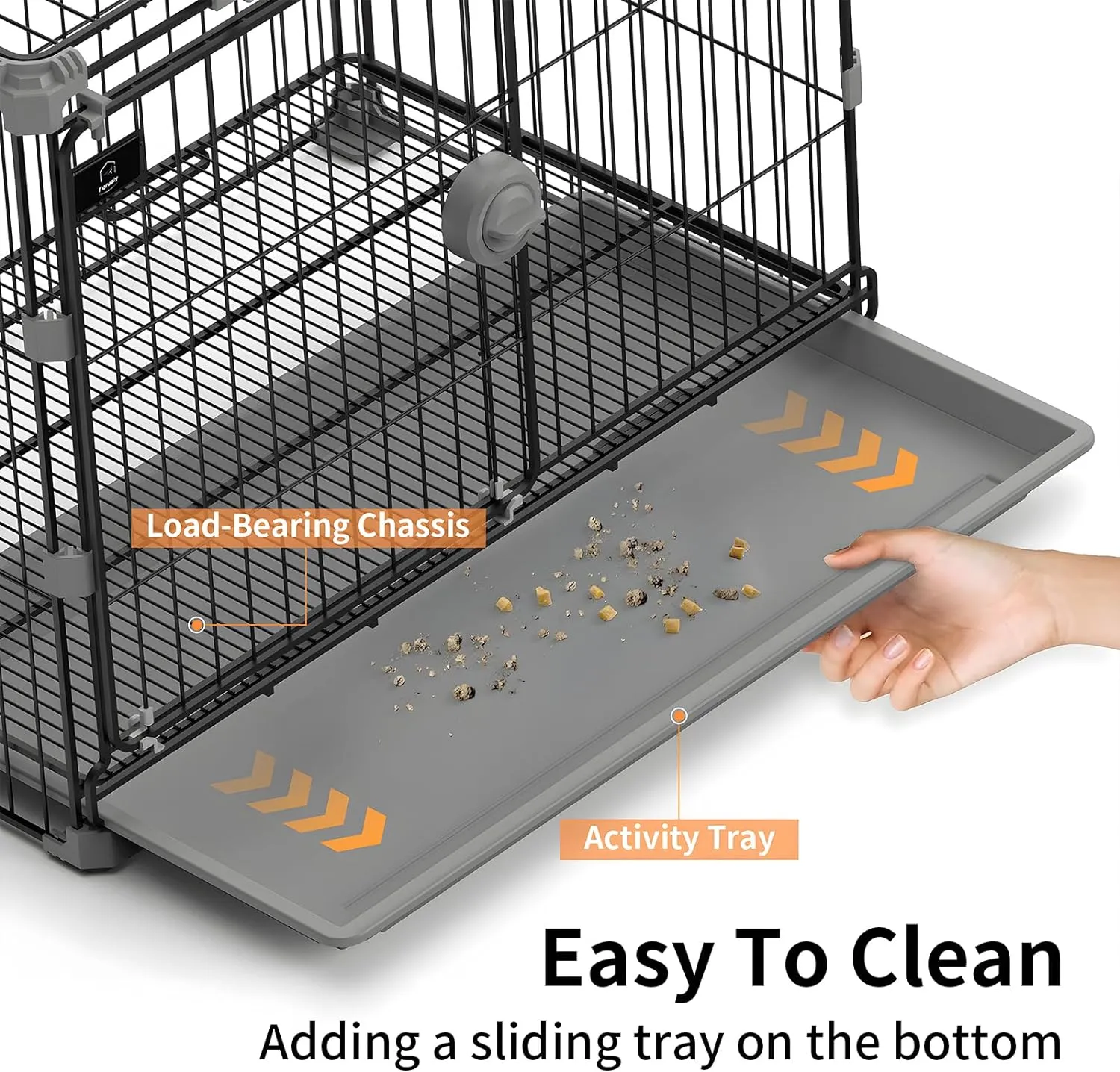 Dog Crate for Medium Dogs,30 inch Metal Dog Kennel Indoor Wire Dog Cage with Sliding Door and Removable Tray,Open Top Pet Crate for Medium