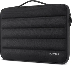 DOMISO 17.3 inch Laptop Sleeve Bag Shockproof Protective Carrying Case Water-Resistant Handbag with Handle Compatible with 17.3" Notebook/HP Pavilion Envy 17/Dell/IdeaPad/LG Gram/MSI,Black