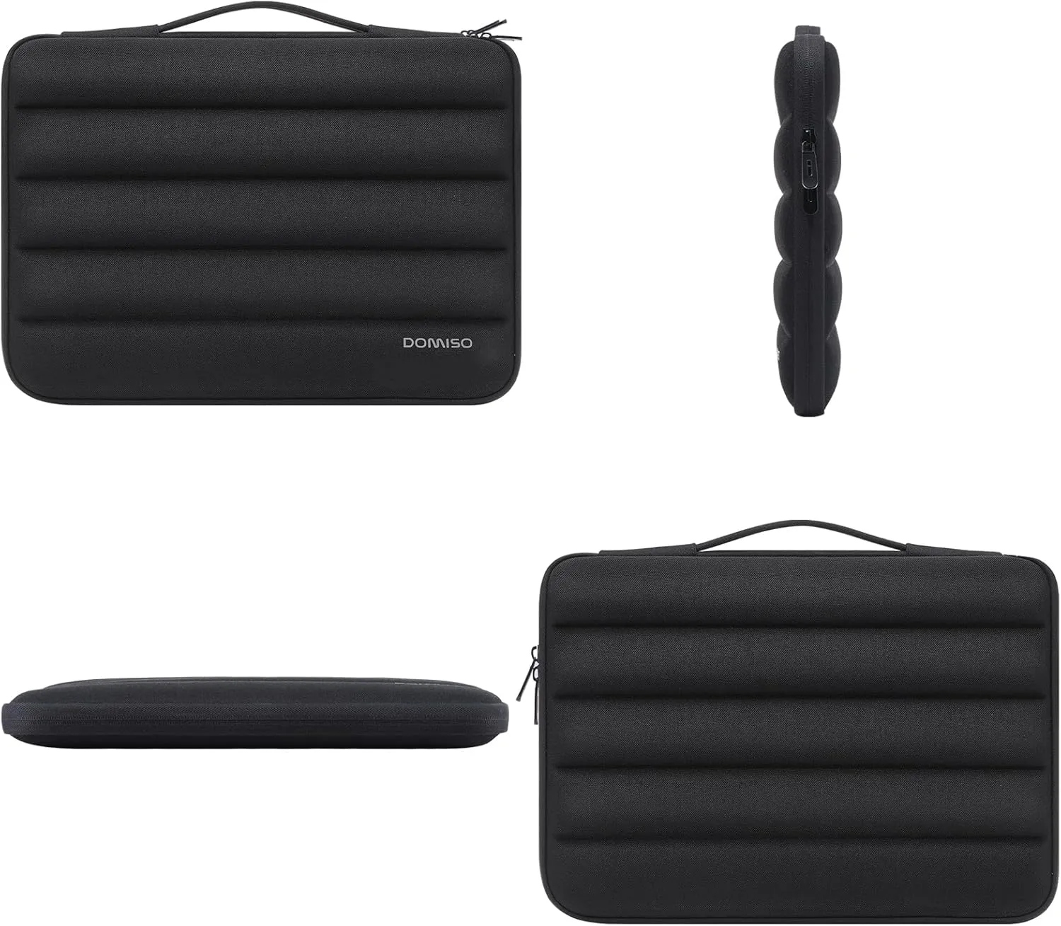 DOMISO 17.3 inch Laptop Sleeve Bag Shockproof Protective Carrying Case Water-Resistant Handbag with Handle Compatible with 17.3" Notebook/HP Pavilion Envy 17/Dell/IdeaPad/LG Gram/MSI,Black