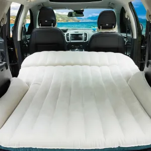Double-Sided-Thick Flocked SUV Air Mattress Built-in Pillow with Pump Car Mattress | Leakproof Comfortable Durable Car Air Mattress| for Auto Camping, Road Trip