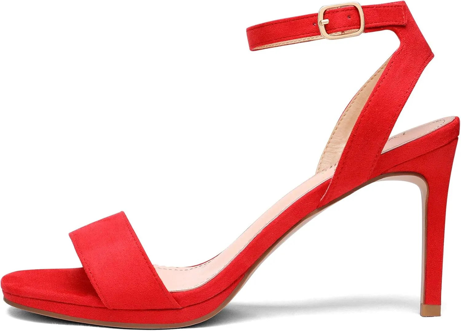 DREAM PAIRS Women's High Stiletto Open Toe Ankle Strap Heels Dress Pump Heel Sandals