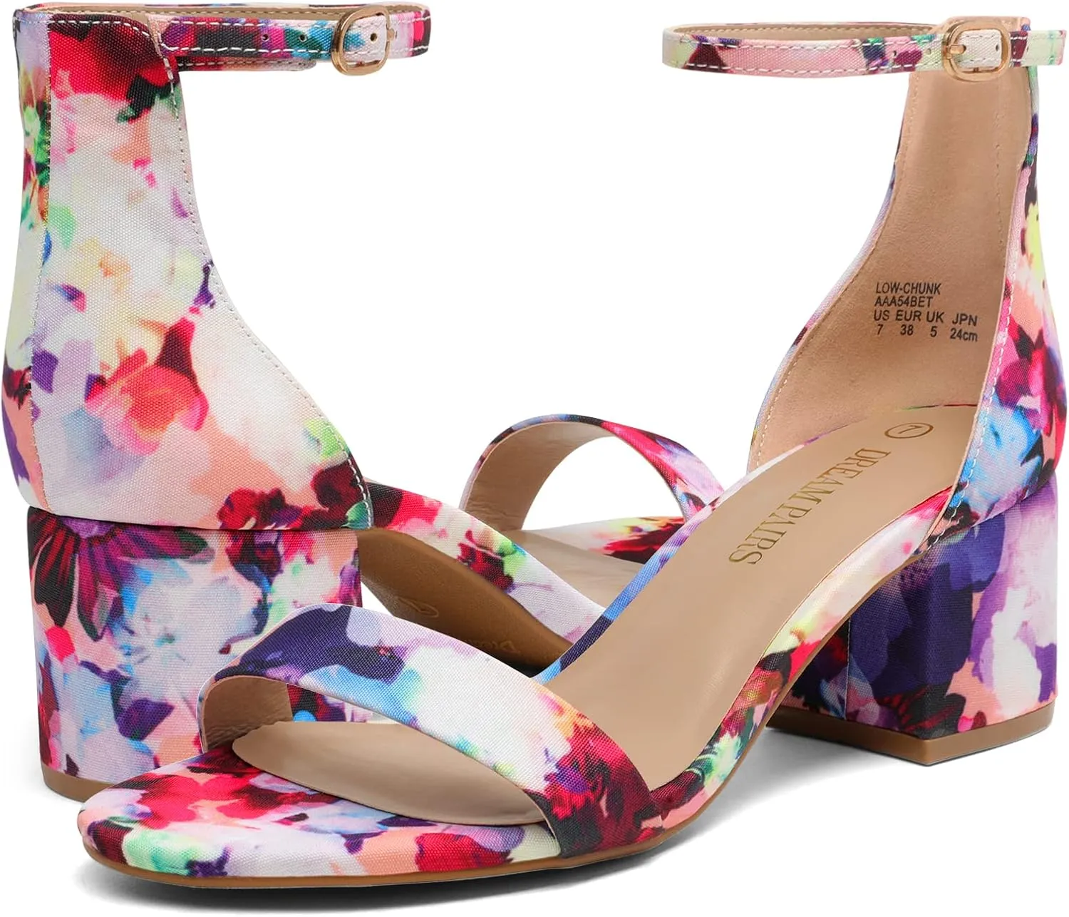 DREAM PAIRS Womens Low-Chunk Low Heel Pump Sandal