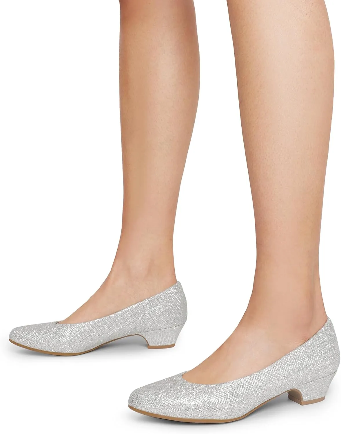 DREAM PAIRS Women's Mila Low Chunky Heel Pump Shoes