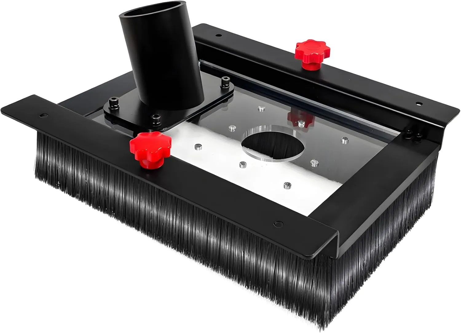 Dust Collection Cover for Slab Flattening Router Slide, Captures 95% of Wood Particles Extension Device for Router Skid, Slab Flattener Accessories Compatible with Most Milling Machines