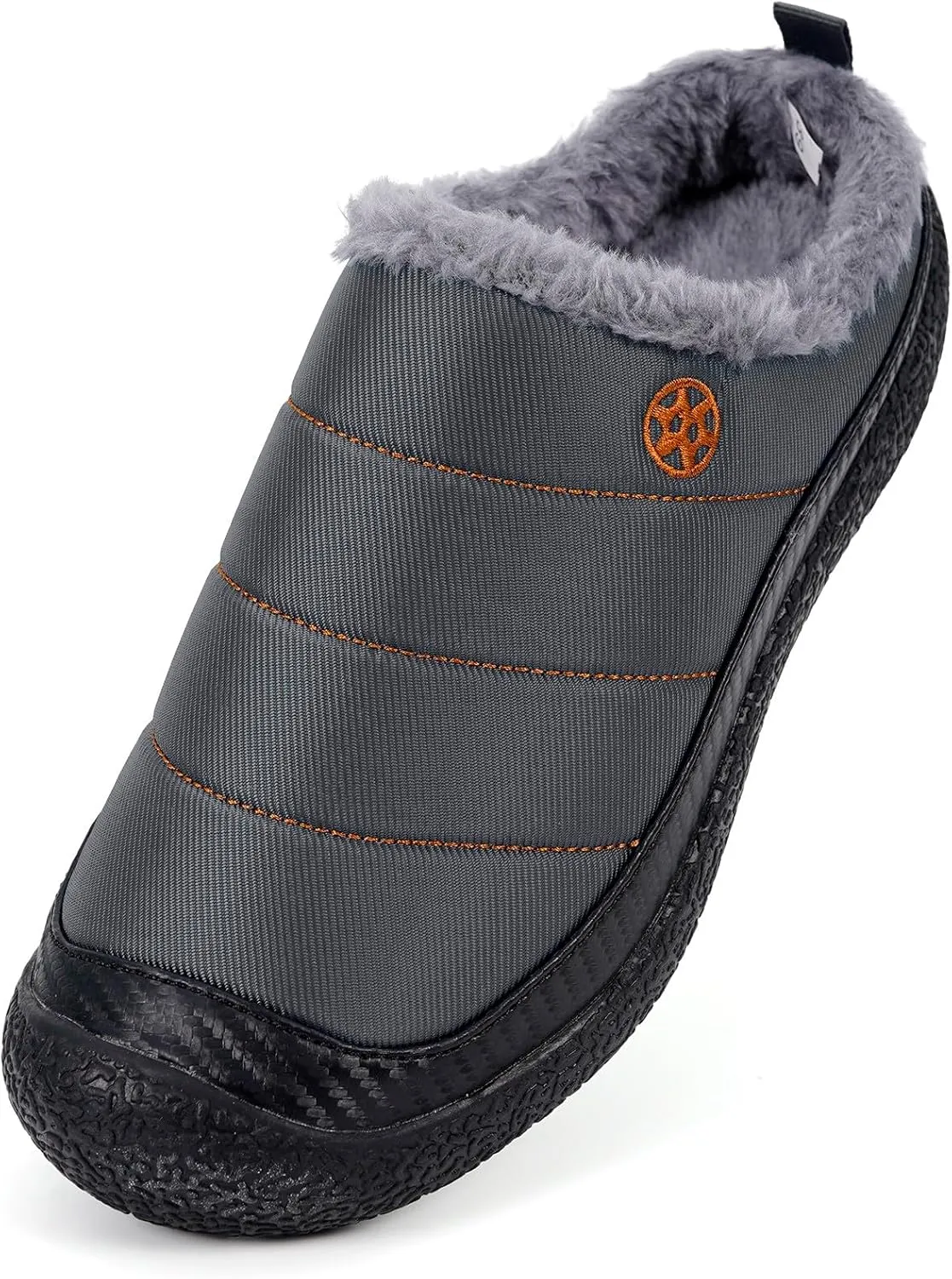 Eagsouni Womens Mens House Slippers Slip on Snow Winter Warm Fully Fur Lined Slippers Indoor Outdoor Shoes
