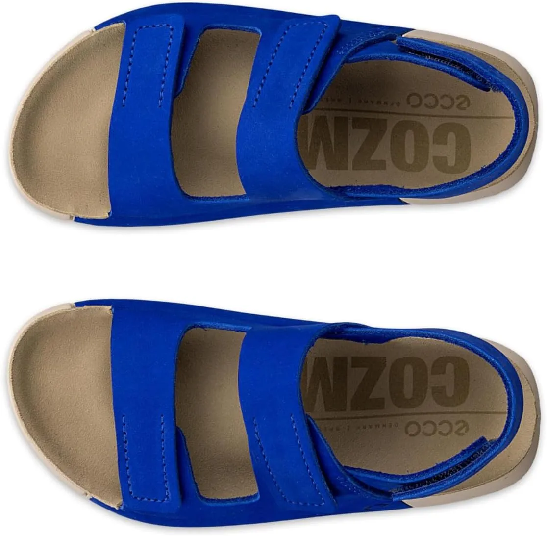 ECCO Unisex-Child Cozmo 3-Strap Adjustable Velcro Sandal