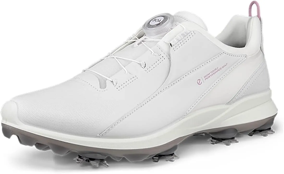 ECCO Women's Biom Tour Boa Waterproof Cleated Golf Shoe Sneaker