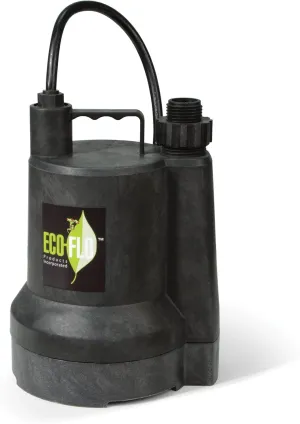 ECO-FLO Products SUP55 Manual Submersible Utility Pump, 1/4 HP, 1,980 GPH
