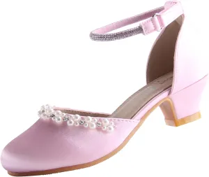 EIGHT KM Girls High Heels - Weeding Party Little Girl Heels Multi-Colored Ages 3-13 Years - High Heels for Girls & Kids - Wide Fit Toddler High Heels High Heels for Kids