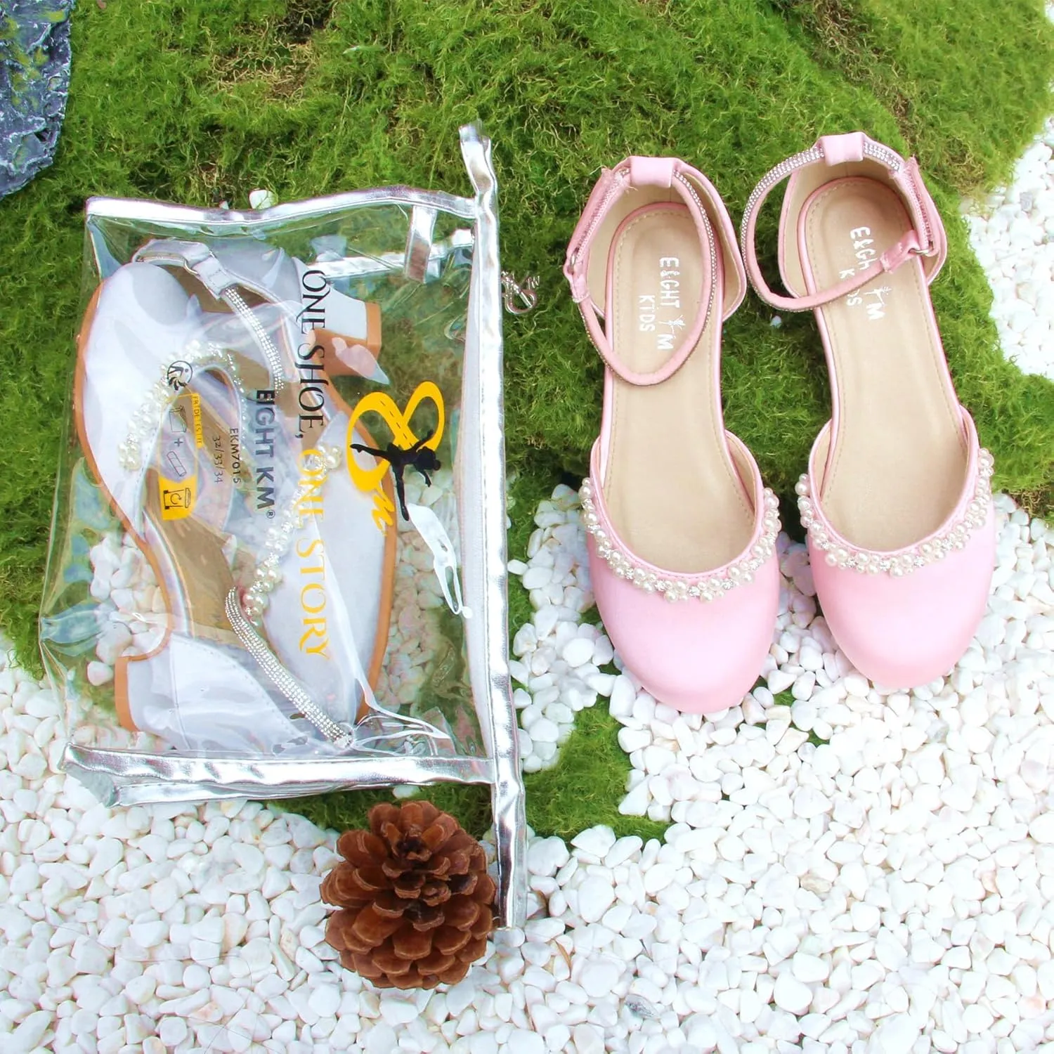 EIGHT KM Girls High Heels - Weeding Party Little Girl Heels Multi-Colored Ages 3-13 Years - High Heels for Girls & Kids - Wide Fit Toddler High Heels High Heels for Kids