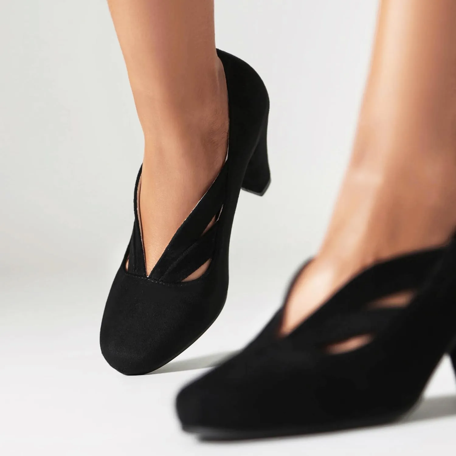 Elerhythm Women's Mary Jane Vintage Heels Gatsby 1920s Pumps Closed Round Toe 1950s Victorian Retro Shoes