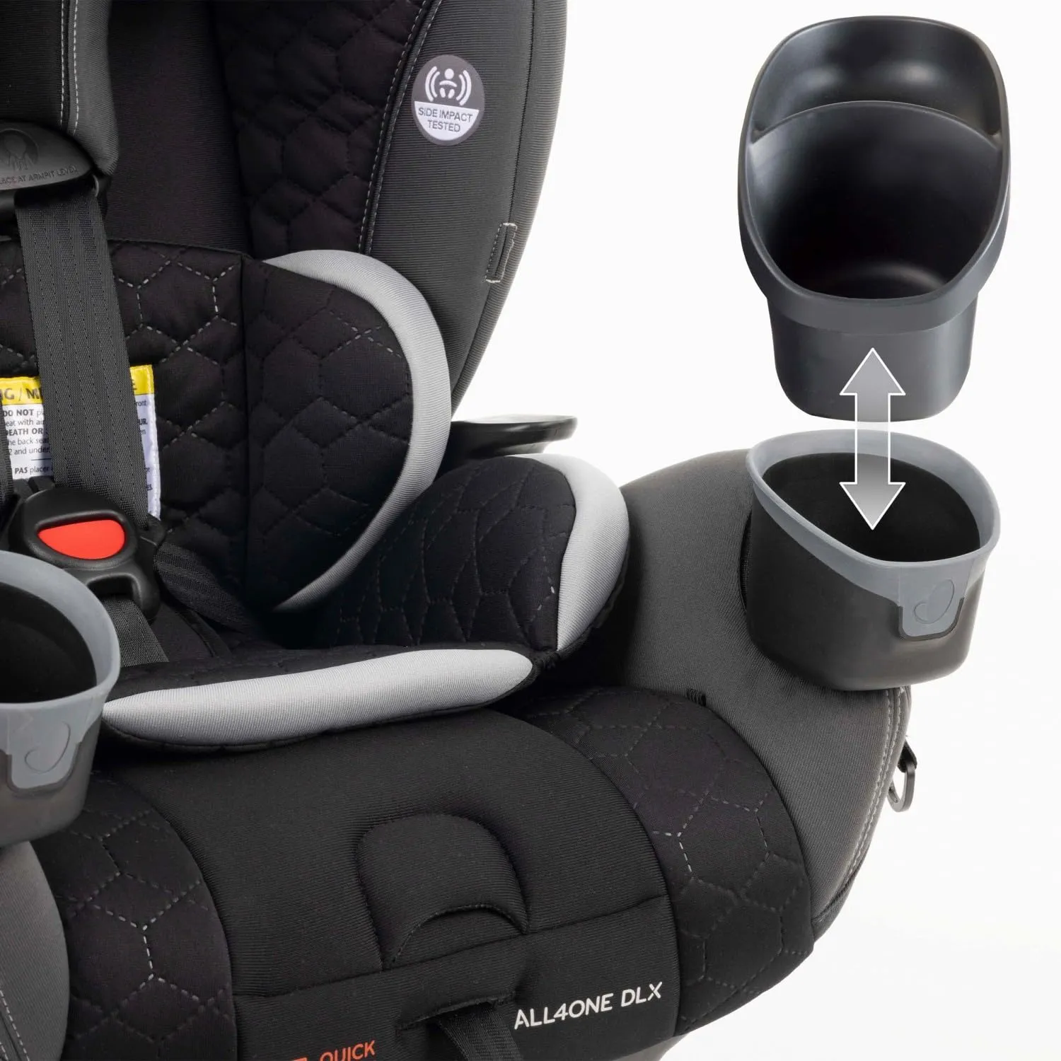 Evenflo EveryFit/All4One 3-in-1 Convertible Car Seat w/Quick Clean Cover (Kingsley Black)