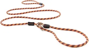 EzyDog Luca Slip Lead Dual Function Heavy Duty Rope Leash for Dogs That Pull Slip Leash & Gentle Lead Head Halter, Small (5.5ft x .23', Orange)