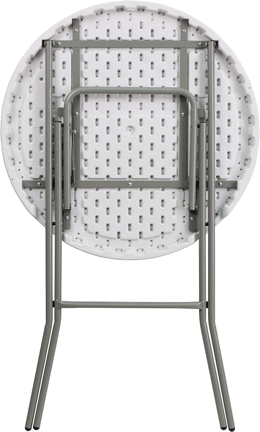 Flash Furniture 32" Round Folding Bar Height Tables for Parties and Commercial Events, Indoor/Outdoor Plastic Bar Height Folding Tables, Set of 4, White