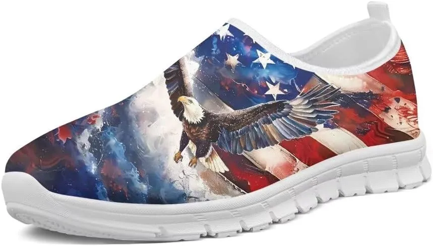 Forchrinse Bee Womens Walking Shoes Mens Slip on Sneakers Arch Support Soft Comfort Loafer Shoes Lightweight for Travel Work Gym