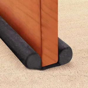 GDHOMM Under Door Draft Stopper Door Sweep Noise Blocker Weather Stripping Size Adjustable 30"-36" Gap Filler & Door Seal, Black