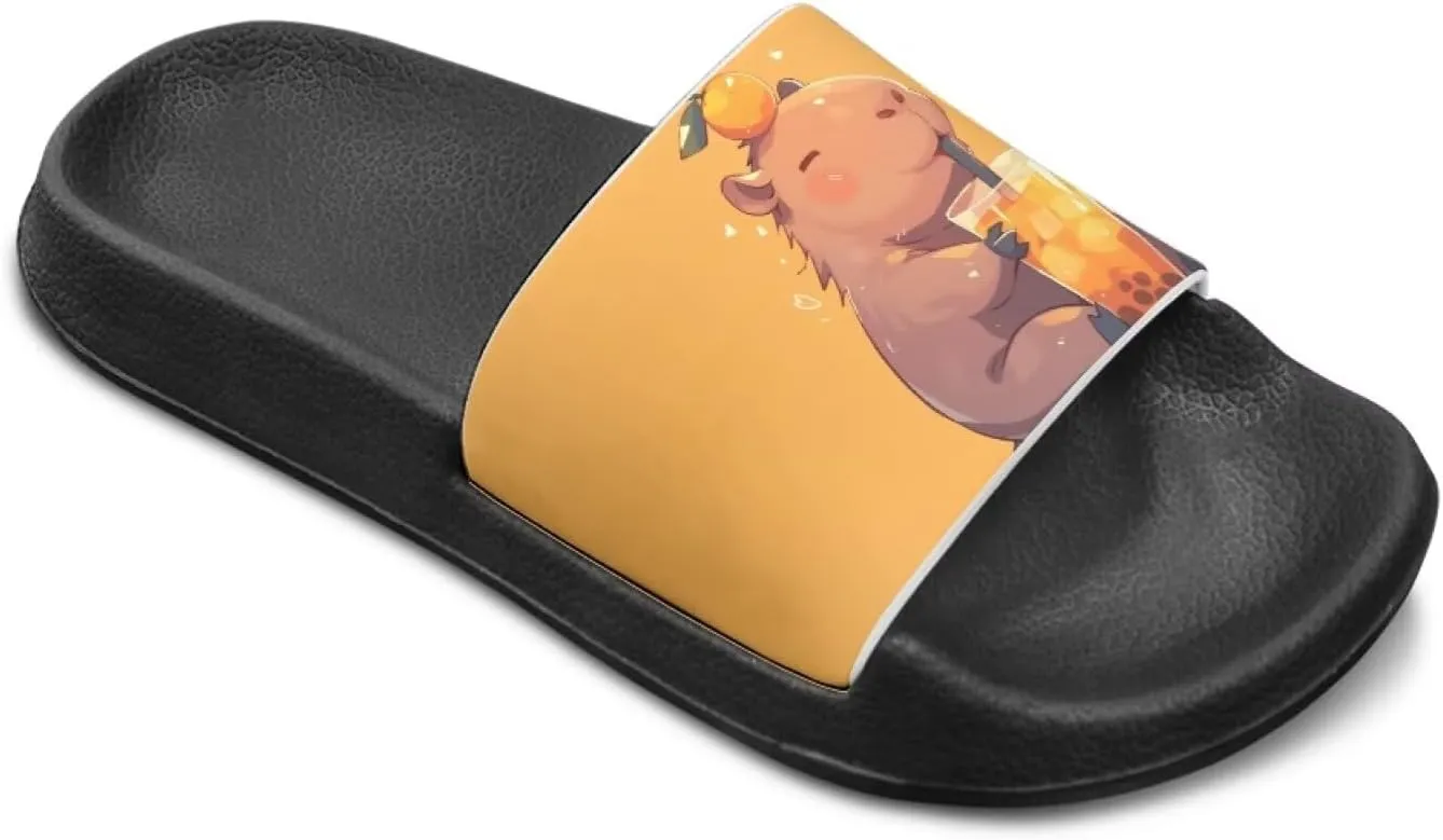 Girls Slide Sandals Non Slip Summer House Slippers Kids Open Toe Beach Slides Stylish Kids Shower Shoes