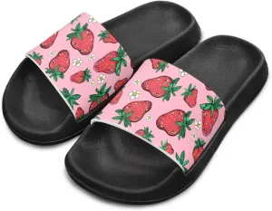Girls Slide Sandals Non Slip Summer House Slippers Kids Open Toe Beach Slides Stylish Kids Shower Shoes