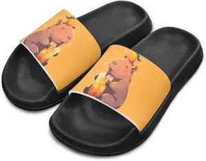 Girls Slide Sandals Non Slip Summer House Slippers Kids Open Toe Beach Slides Stylish Kids Shower Shoes