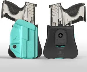 Glock19/19X/44/45/23/32 Holster IWB OWB Kydex Holster Custom Fit: Glock 19 19X 44 45 23 32 (Gen 1-5) Pistol - Inside Waistband Concealed Carry - Adj. Cant & 'Posi-Click' Retention - No Wear No Jitter