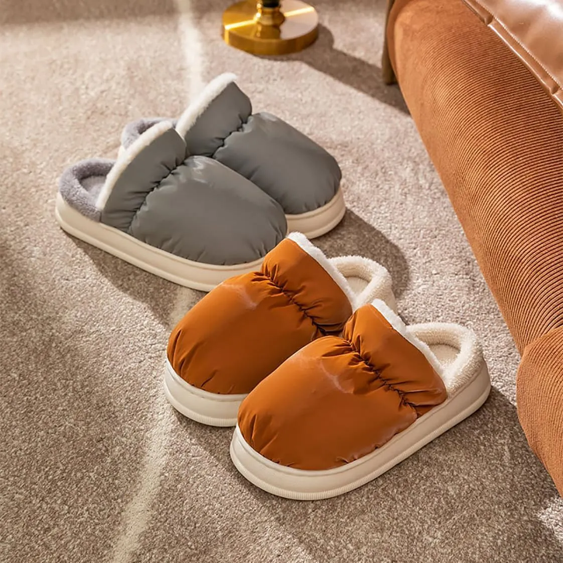 HANDKEI Women's Slippers Cute Rabbit Winter Anti slip Home Slippers Warm Plush Non slip Indoor and Outdoor Shoes