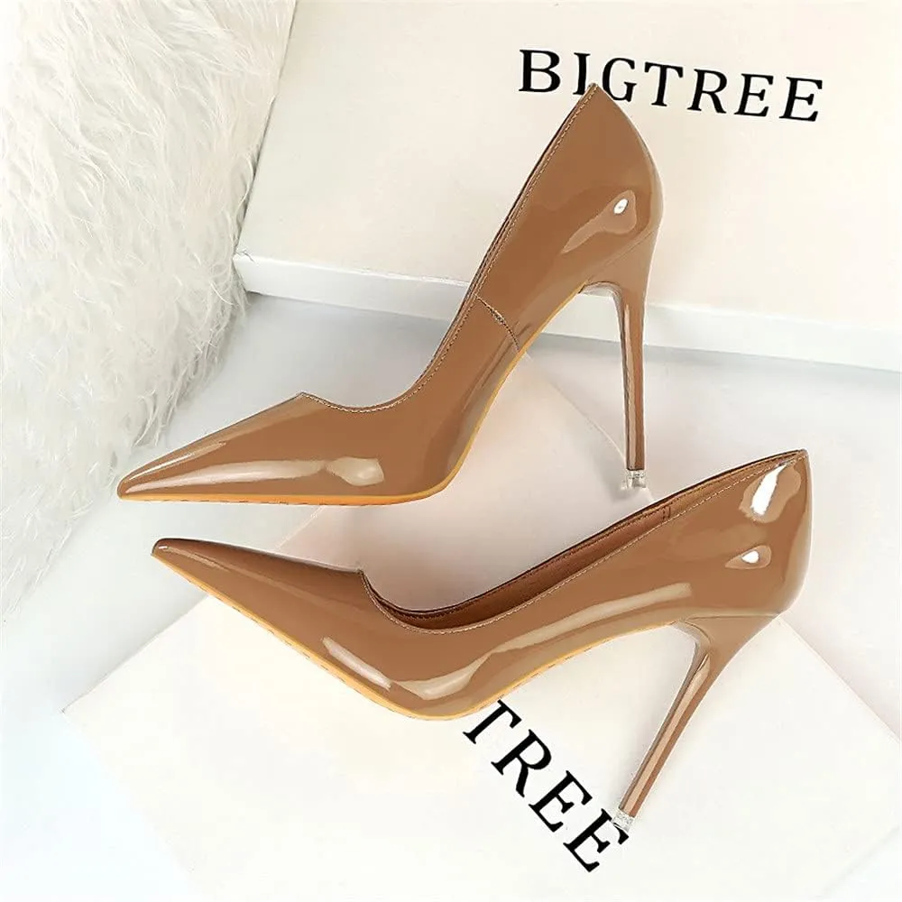 Hee grand Classic Pointed Toe Heels for Women Fashion Suede Stiletto Wedding Party Dress Shoes Office Pumps Lady High Heels