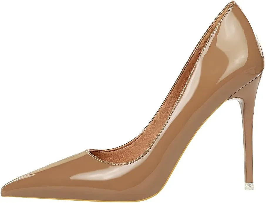 Hee grand Classic Pointed Toe Heels for Women Fashion Suede Stiletto Wedding Party Dress Shoes Office Pumps Lady High Heels