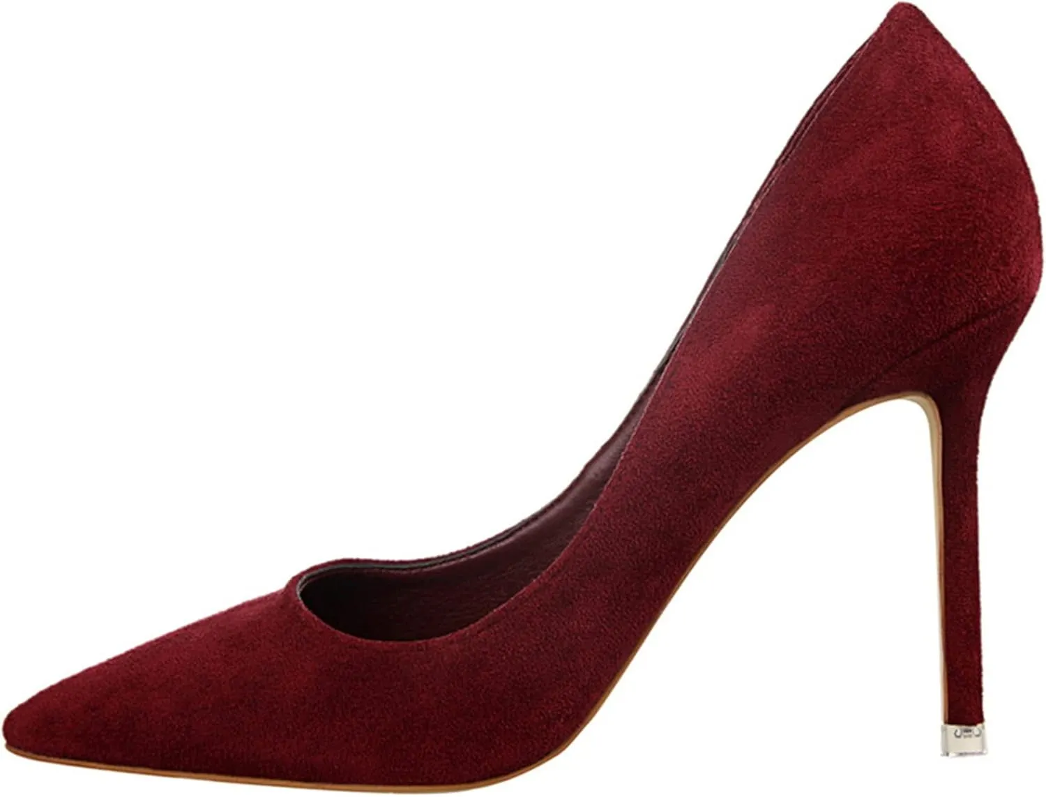 Hee grand Classic Pointed Toe Heels for Women Fashion Suede Stiletto Wedding Party Dress Shoes Office Pumps Lady High Heels