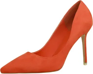 Hee grand Classic Pointed Toe Heels for Women Fashion Suede Stiletto Wedding Party Dress Shoes Office Pumps Lady High Heels
