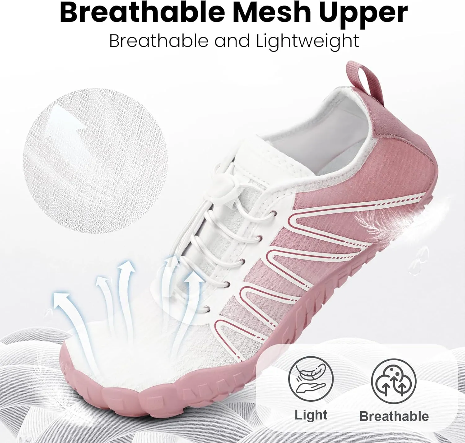 Hike Barefoot Water Shoes Women Men, Pro Grounded Footwear Womens Mens Breathable Wide Toe Box Grounding Unisex for Outdoor Beach Swim Pool Hiking Kayaking Surfing