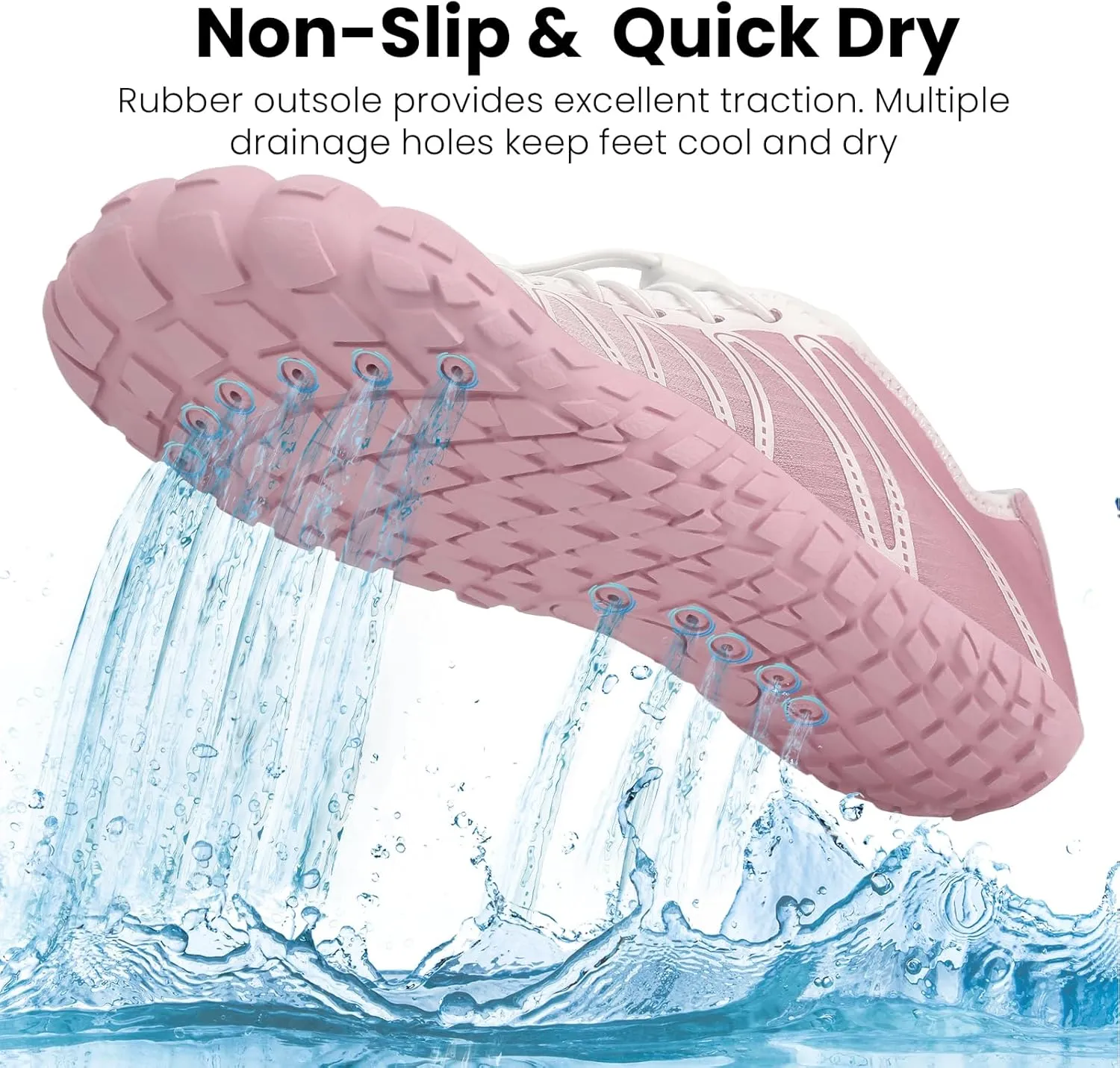 Hike Barefoot Water Shoes Women Men, Pro Grounded Footwear Womens Mens Breathable Wide Toe Box Grounding Unisex for Outdoor Beach Swim Pool Hiking Kayaking Surfing