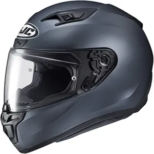 HJC i10 Solid Natural Motorcycle Helmet, DOT Approved (Semi Flat Anthracite, Medium)