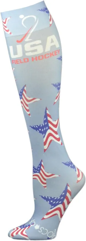 Hocsocx Team USA 2019 Socks Performance Liner Moisture-Wicking Protection for Field Hockey, Ice Hockey, and Soccer