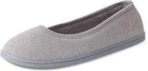 House Shoes for Women Comfy Memory Foam Loafer Slippers for Ladies Non-slip Sole for Comfort Ballet Flat with Closed Back Indoor and Outdoor for All Season Wear Black LightGrey Beige US6-US11