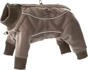 Hurtta Waterproof Fleece Overall for Dogs - Brown, X-Small, Modern Style, Winter Theme