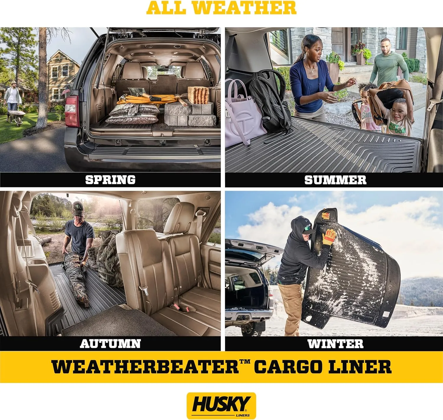 Husky Liners Weatherbeater Cargo Liner | Fits 2018-2024 Chevrolet Equinox, 2018-2024 GMC Terrain | 1-pc Black - 28131