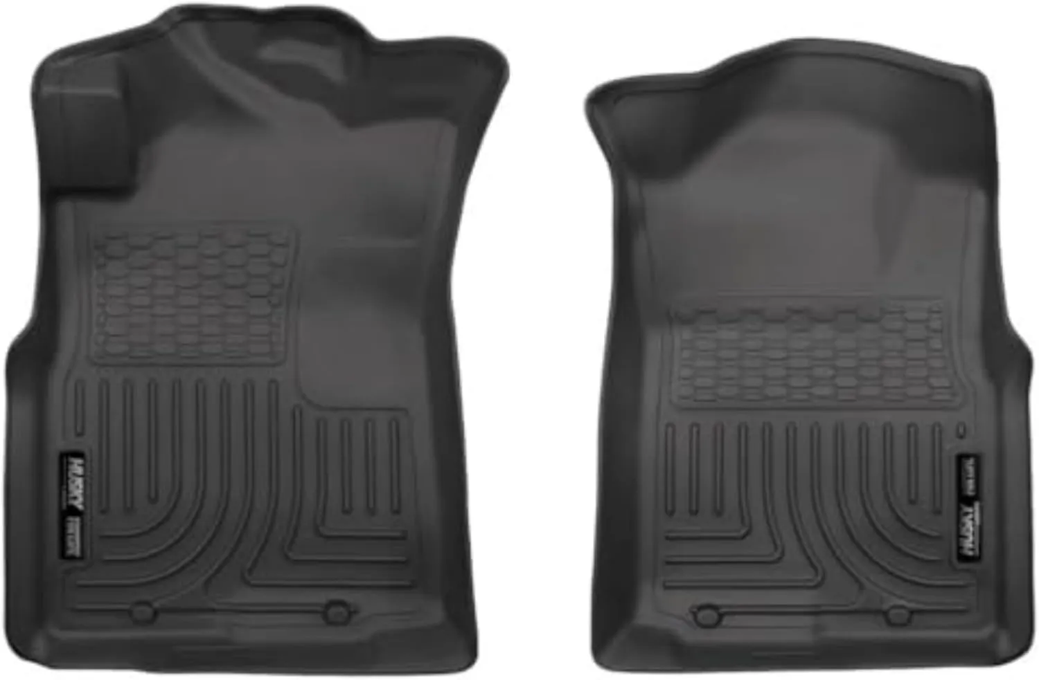 Husky Liners Weatherbeater Floor Mats | Fits 2005-2015 Toyota Tacoma, Double & Access Cab; 2005-2014 Tacoma Standard Cab | Front Row, 2-pc Black - 13941