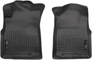 Husky Liners Weatherbeater Floor Mats | Fits 2005-2015 Toyota Tacoma, Double & Access Cab; 2005-2014 Tacoma Standard Cab | Front Row, 2-pc Black - 13941
