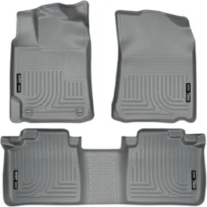 Husky Liners Weatherbeater Floor Mats | Fits 2007-2011 Toyota Camry | Front & 2nd Row, 3-pc Grey - 98512