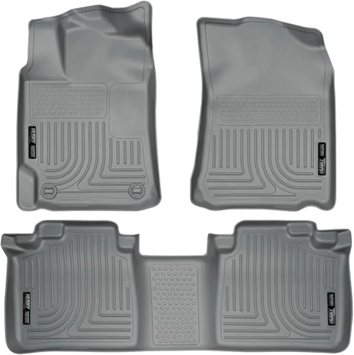 Husky Liners Weatherbeater Floor Mats | Fits 2007-2011 Toyota Camry | Front & 2nd Row, 3-pc Grey - 98512