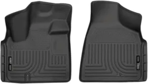 Husky Liners Weatherbeater Floor Mats | Fits 2008-2016 Chrysler Town & Country w/Stow & Swivel-N-Go, 2008-2020 Dodge Grand Caravan w/Stow & Swivel-N-Go | Front Row, 2-pc Black - 18091