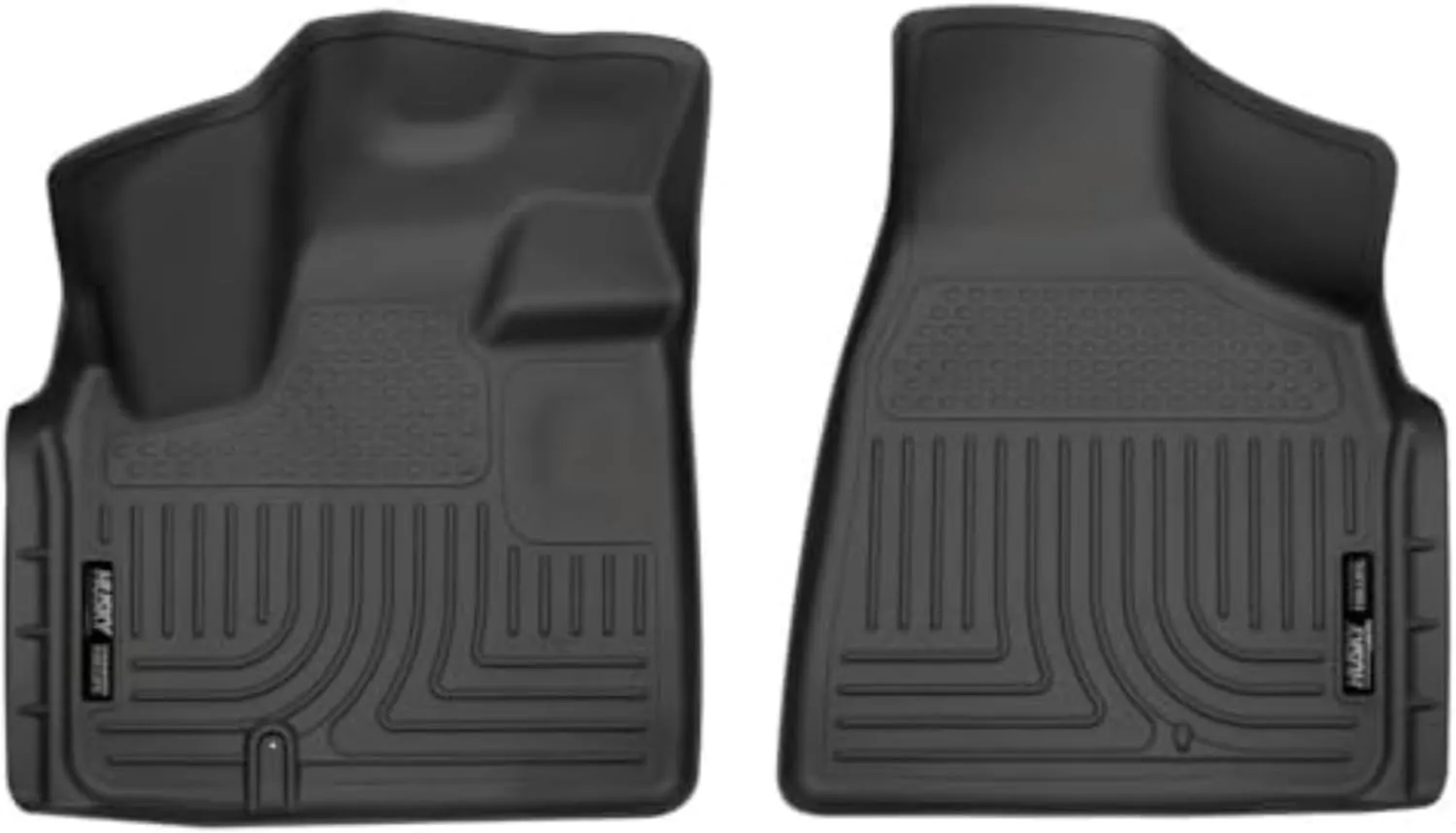Husky Liners Weatherbeater Floor Mats | Fits 2008-2016 Chrysler Town & Country w/Stow & Swivel-N-Go, 2008-2020 Dodge Grand Caravan w/Stow & Swivel-N-Go | Front Row, 2-pc Black - 18091
