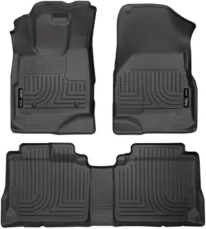 Husky Liners Weatherbeater Floor Mats | Fits 2010-2017 Chevrolet Equinox & GMC Terrain | Front & 2nd Row, 3-pc Black - 98131