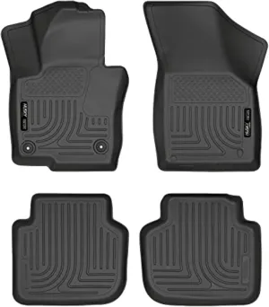 Husky Liners Weatherbeater Floor Mats | Fits 2012-2022 Volkswagen Passat | Front & 2nd Row, 4-pc Black - 98681