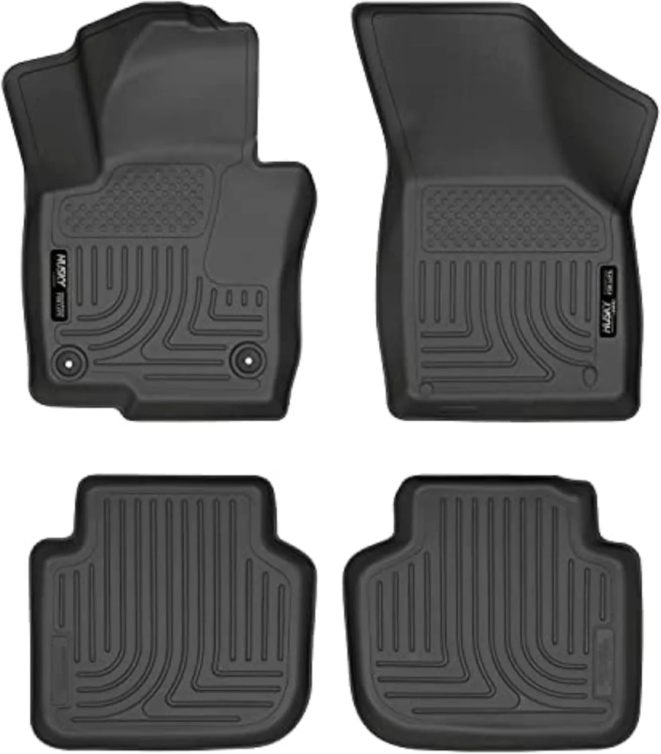 Husky Liners Weatherbeater Floor Mats | Fits 2012-2022 Volkswagen Passat | Front & 2nd Row, 4-pc Black - 98681