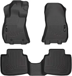 Husky Liners Weatherbeater Floor Mats | Fits 2013-2014 Subaru Legacy & Subaru Outback | Front & 2nd Row, 3-pc Black - 99841