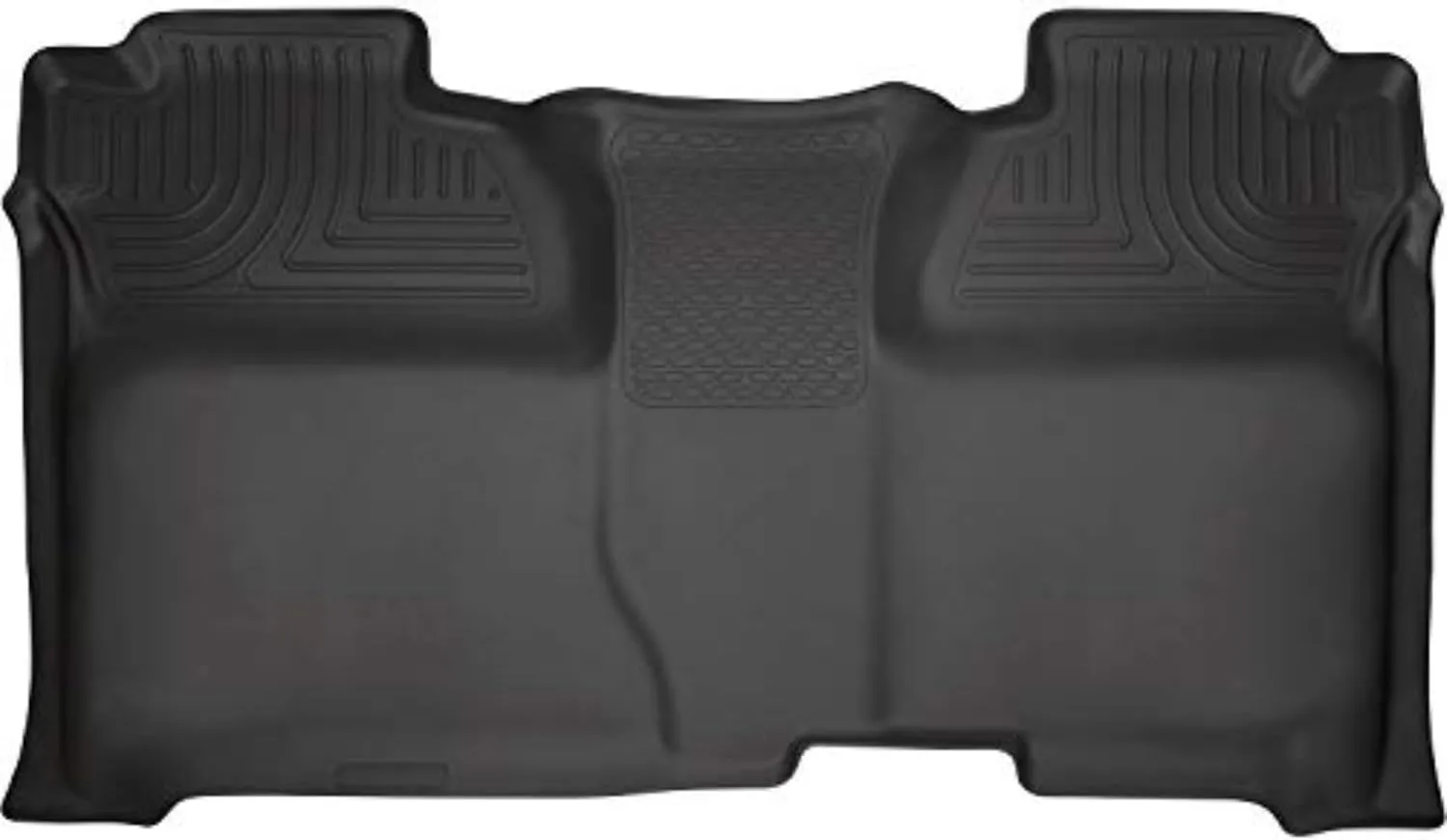 Husky Liners Weatherbeater Floor Mats | Fits 2014-2018 Chevrolet Silverado & GMC Sierra 1500 Crew Cab; 2015-2019 Silverado/Sierra 2500, 3500 Crew Cab (Full Coverage) | 2nd Row, 1-pc Black - 19231